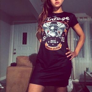 NWOT T-shirt dress vintage rock style